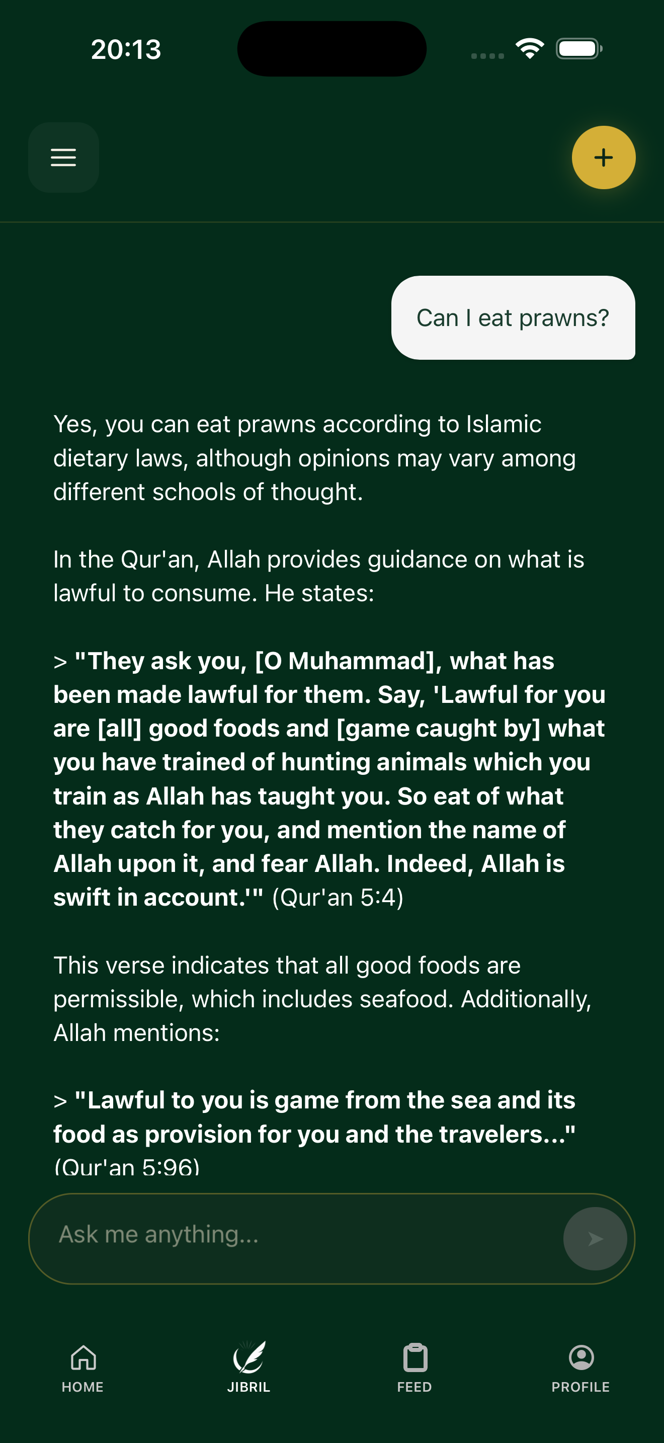 JIBRIL answering an Islamic question